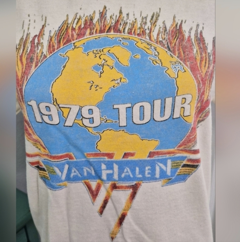 SPRING SALE | Van Halen 1979 World Tour Concert Tee Shirt Small Vintage Graphic - Picture 2 of 5